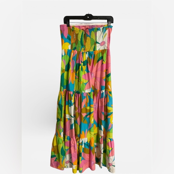Colorful Strapless Maxi Dress - Picture 4 of 6
